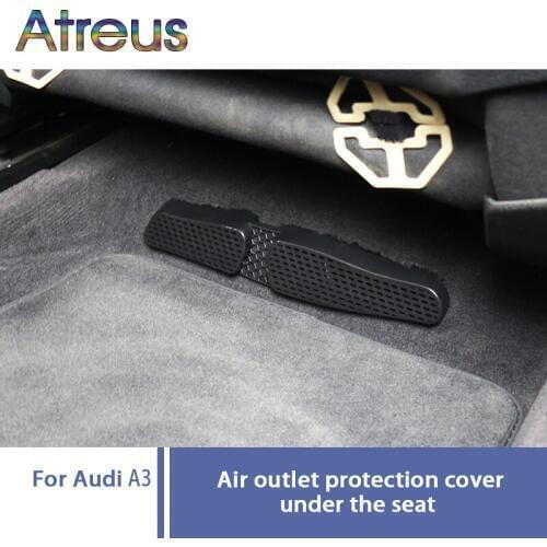 BOOMBLOCK 2pcs/set Car Covers Trim Air Outlet Carbon Stickers For AUDI A3 SEAT LEON MK3 2013 2014 2015 2016 2017 2018