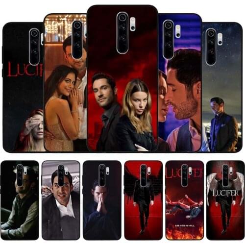 Lucifer TV Series black Silicone Phone Case For Redmi note 9 8 7 Pro S 8T 7A Cover