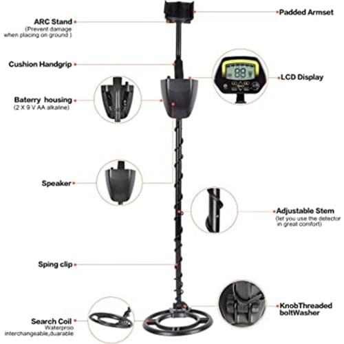 Metal Detector Lightweight Professional Detectors High Sensitivity Underground Treasure Hunter LCD Display Gold and Jewelry Hunt