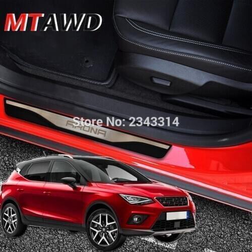 For Seat Arona KJ7 2017-2020 Stainless Door Sills Scuff Kick Plate Protector Trim Sticker Guard Cover Car Styling Accessories