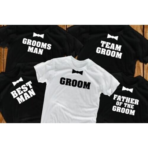 Custom title name Grooms crew wedding Drinking Team king or queen tanks tops groomsman t shirts Bachelor Party gifts favors