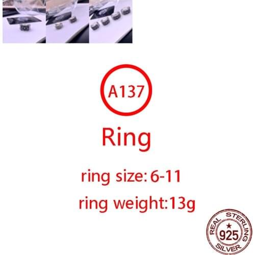 A137 s925 sterling silver ring personality hipster retro cross butterfly handmade punk letter jewelry 2021 new love