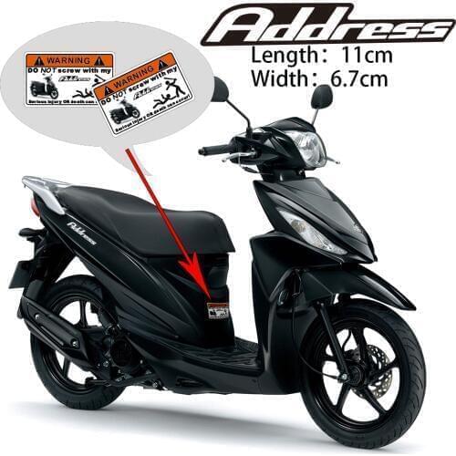 KODASKIN Motorcycle Cheap 2D Creative Warning Sticker Decal for Suzuki Address Address110 Address110R Address125