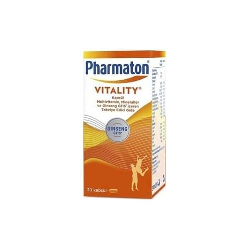 Pharmaton Vitality Multivitamin Food Supplement Containing Minerals and Ginseng G115 30 Capsules