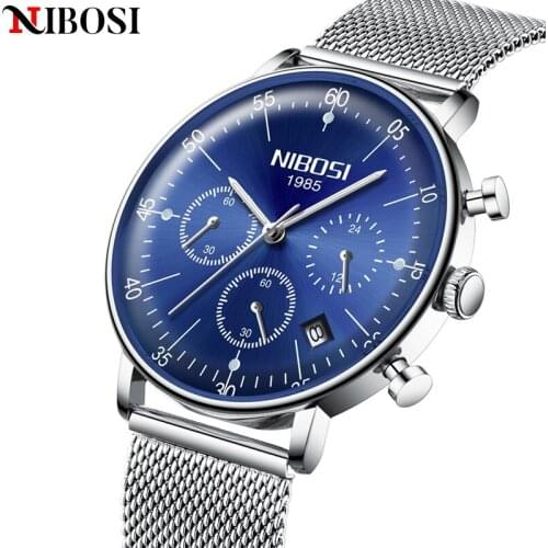 Relojes NIBOSI Mens Watches Brand Luxury Men Military Sport Luminous Wristwatch Male Quartz Watch Date Clock Relogio Masculino