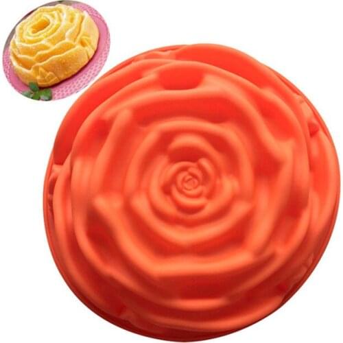 Single hole big flower Wedding cake mold Silicone microwave bakeware Muffins, pizza pan