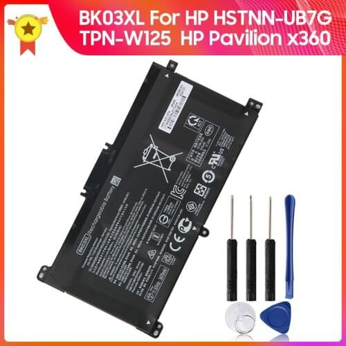 Genuine Replacement Battery BK03XL For HP HSTNN-UB7G TPN-W125 916366-541 916811-855 41.7Wh 13.2V Authentic Laptop Battery +tool