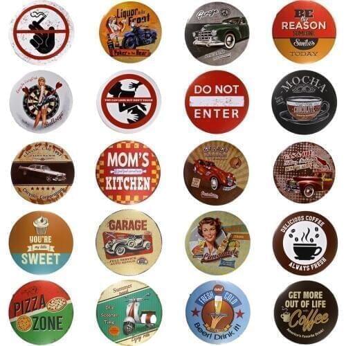 PIZZA ZONE Ice Cold Beer Italy features classic metal sign kitchen wall decor posters design