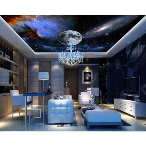 Custom zenith mural 3d ceiling murals wallpaper for walls 3 d Bar restaurant KTV club universe starry sky zenith mural