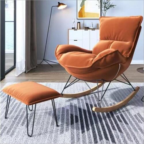 Nordic bedroom lazy sofa domestic rocking chair light luxury single sofa chair living room leisure rocking chair