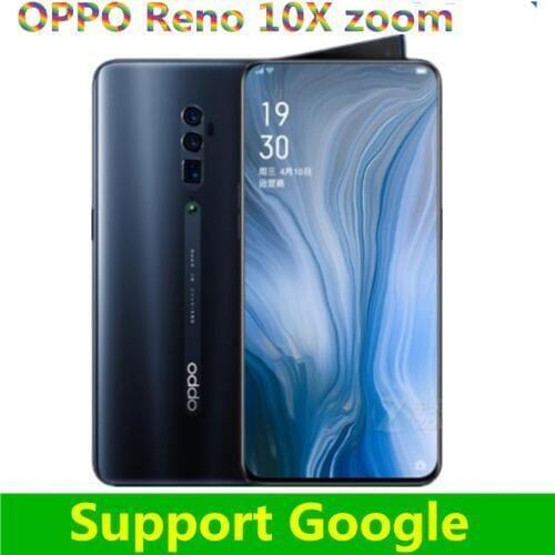 Original Oppo Reno 10x zoom Mobile Phone Snapdragon 855 6.6" IPS 2340X1080 8GB RAM 256GB ROM 48.0MP Slide Camera NFC Fing