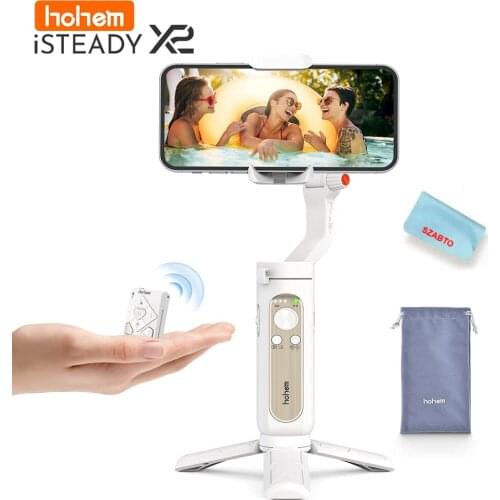 Hohem iSteady X2 / V2 Smartphone Gimbal Handheld Stabilizer Remote Control Live Video Record Compatible with iPhone and Android
