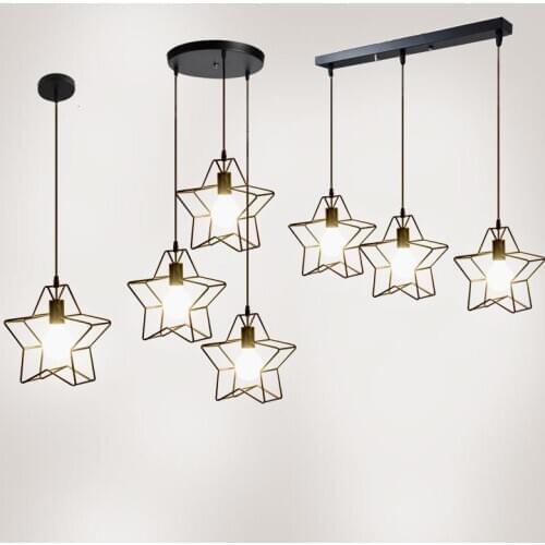 Nordic led iron deco maison luminaire suspendu hanging lamp kitchen dining bar pendant lamp living room dining room