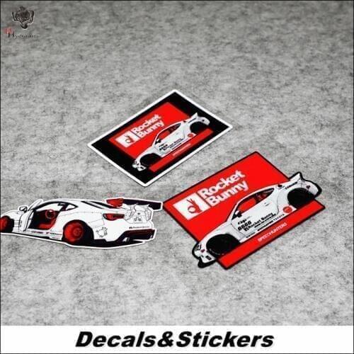 NO.L174 Rocket Bunny GT86 3M Reflective Modified Stickers Car Glass Waterproof MOTO GP Decals Racing Motorcycle