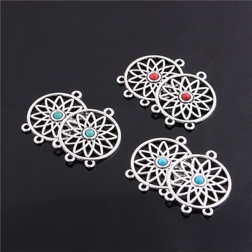 Sweet Bell 10pcs Antique Metal Three Color Charms for Jewelry Making Diy Alloy Dream Catcher Pendant Charms D6056