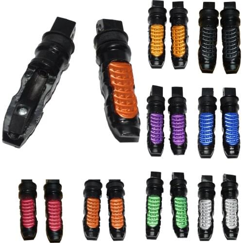 2pcs 8mm Universal Foot Rest Motorcycle Foot Pegs Rear Passenger Pedal Bike for Honda Yamaha Duke Repose Pieds Moto Footrest CG0