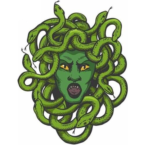 Cartoons Car Sticker Medusa Greek Myth Creature Car Styling Vinyl Motorcycl Decals Cover Scratches Waterproof PVC 13cm X 10cm
