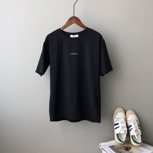 2021 New Spring Summer Women Round Neck Cotton T-shirt Loose Casual Letter Print Short Sleeve Basic Shirt Fashion Tops Tee Shirt