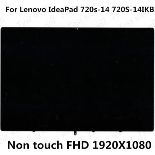 Original 14" FHD LCD Screen Display For LENOVO IDEAPAD 720s-14 720S-14IKB 80XC 80BD LCD Assembly Bezel Digitizer with Frame