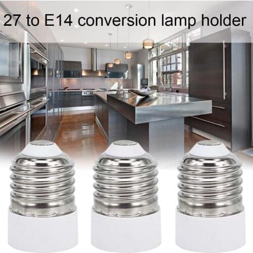 1pcs E27-E14 Lamp Holder Converter E14 Lamp Socket Material Lamp Adapter Fireproof Lamp E27 Changer Base Screw Socket Mouth S8W2
