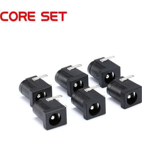10PCS/Lot Black DC-005 DC Power Jack Socket Connector DC005 5.5*2.5mm 2.5 socket Round the needle Hot Sales High Quality