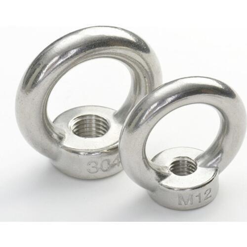 10pcs M3 M4 M5 stainless steel Eye Nut Marine Lifting Eyenut Ring Nut Loop Hole for Cable Rope Lifting