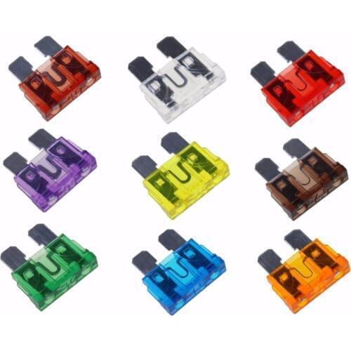 10pcs Fuse Standard blade car fuse auto fuses car 2A 3A 5A 7.5A 10A 15A 20A 25A 30A 35A Free Shipping
