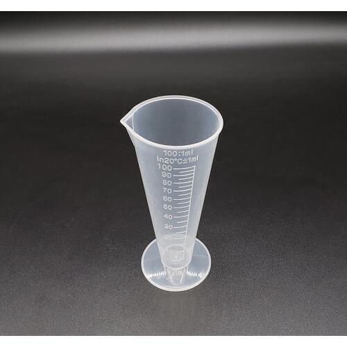 3pcs Plastic triangle measuring cup,25ml/50ml/100ml,Conical measuring cup with scale,Experimental plastic measuring cup