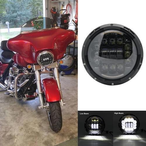 7inch LED Halo Headlights 7" LED Headlight Hi/low Motorcycle Headlight With Angle Eye For Suzuki Samurai