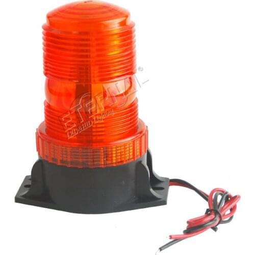 Free ship 6 x 9W LED beacon strobe warning lamp for truck trailer school bus tractor car forklift equipment