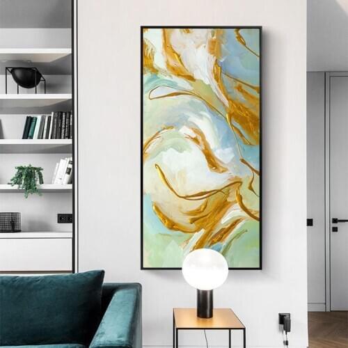 Large Canvas Wall Art Oil Painting Abstract Modern Living Room Wall Decor Custom Canvas Prints with Frame