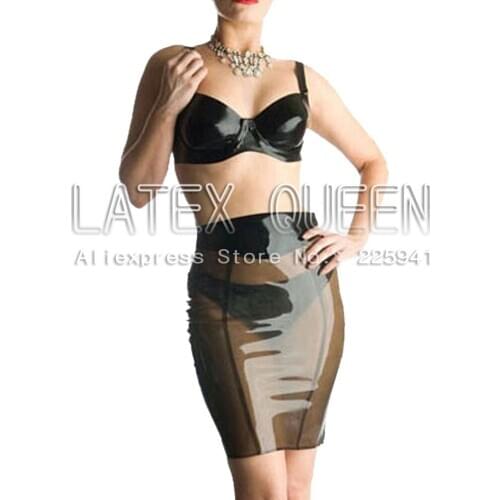 Fashion Sexy Latex Skirt trasaprent black