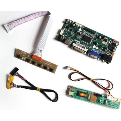 For LP154W01-A1/A3 VGA+DVI LCD monitor panel LVDS 30Pin CCFL M.NT68676 display controller drive card 1280*800 15.4" DIY kit