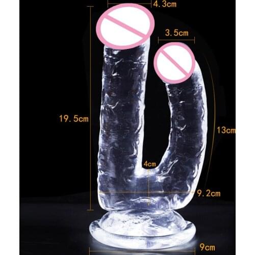 Lesbian Double-headed Dildo Soft TPE Material Double Stimulation Orgasm Vaginal Rear Court Common Comfortable Sex Toy