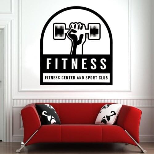 Fitness Center Wall Decal Sports Club Logo Gym Interior Decor Door Window Vinyl Stickers Body Training Lifestyle Wallpaper E134