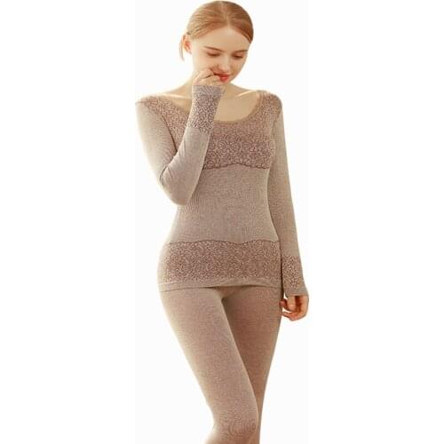 Thermal Underwear Set Woman Winter Long Johns Seamless Antibacterial Warm Intimates Sexy Ladies Thermo Pajamas Clothing