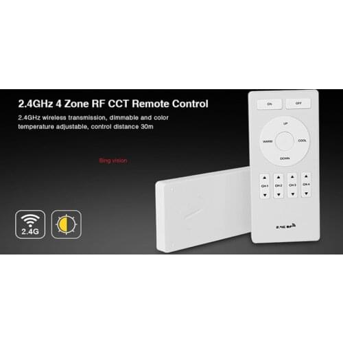 Milight 2.4G FUT005 2.4GHz 4 Zone 4zone RF CCT Remote Control brightness adjustable controller dimmer for led bulb