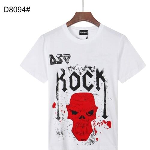 DSQ PHANTOM TURTLE Mens Short Sleeve Logo Series Graphic T-Shirt Men Fashion Print Cotton Tees Breathable Quality Tops D80941