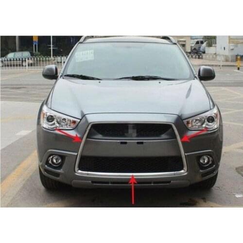 ABS chrome front grill racing around 2010 - 2012 For Mitsubishi Outlander for asx adjustment