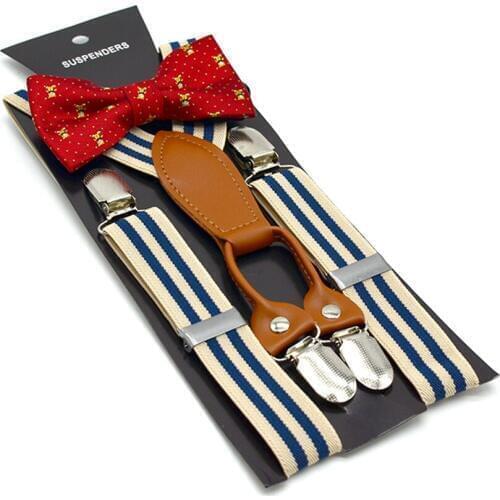 SHOWERSMILE Suspenders Kids Wedding Children Girls Baby Boys Suspenders Bow Tie Set Santa Christmas Green Braces for Trousers