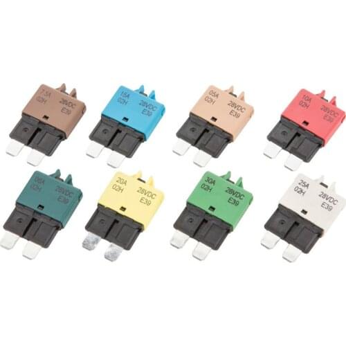 DC 12-24V 5A 6A 7.5A 10A 15A 20A 25A 30A Manual Reset ATC Circuit Breaker Blade Fuse For Car Motorcycle Truck Boat Marine Auto