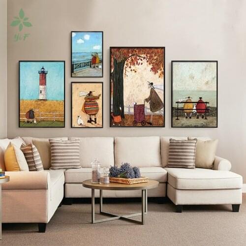 Happy Family Love Canvas Painting Vintage Abstract Posters Wall Art Picture For Bedroom Home Decor