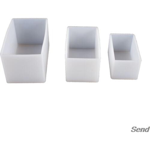 Cuboid Silicone Mold Soap Resin Epoxy Cake Mould Pendant Casting DIY Making Tool T4MD