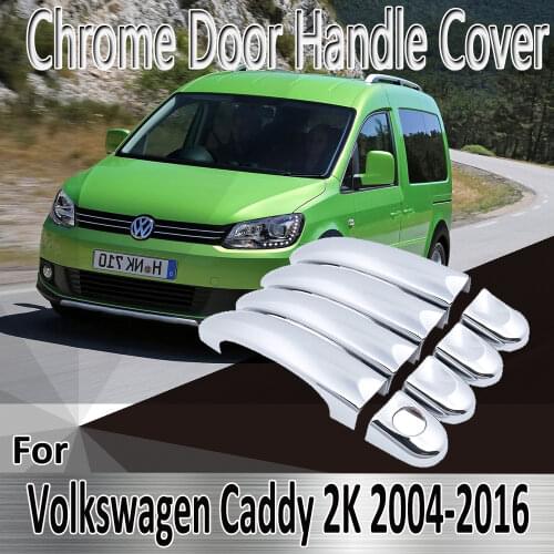For Volkswagen Caddy 2K 2004~2016 Styling Stickers Decoration Chrome Door Handle Cover Refit Car Accessories