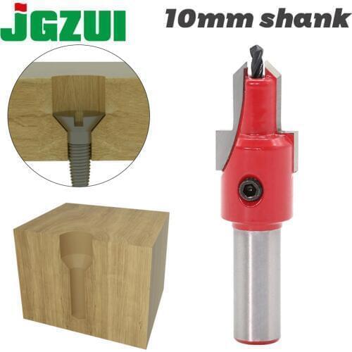 1pcs 10mm Shank HSS Woodworking Countersink Router Bit Set Screw Extractor Remon Demolition for Wood Milling Cutter