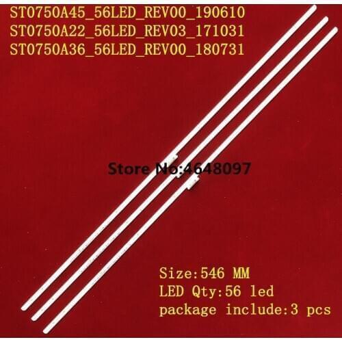 LED backlight strip 56 LAMP for Sony 75"TV XBR-75X850G ST0750A36_56LED_REV00_180731 734.03509.0001 ST0750A22 ST0750A45