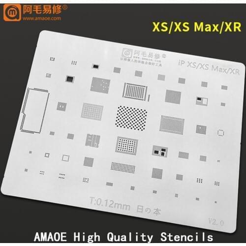 CPU/RAM NAND Flash USB/U2/PMIC/PM IC/WIFI BGA Reballing Stencils template For iPhone XS/XR/XSMAX IC BGA Reball Stencil Plant Tin
