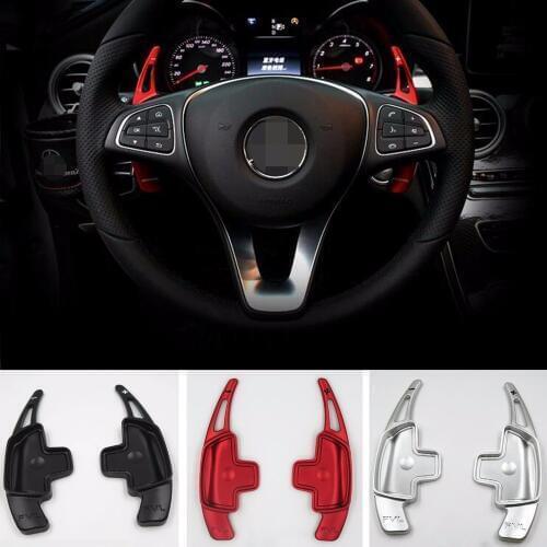 TTCR-II Aluminium Alloy steering wheel DSG paddle shifters for Mercedes-Benz C GLC GLE 2015 Paddle Gearbox Car Accessory Sticker