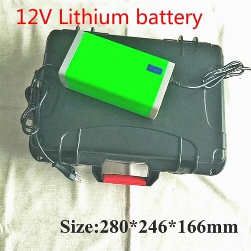 Waterproof 12v 80ah Lithium Battery 12v 50AH 100AH 120AH 150AH 200Ah USB Solar Energy Storage Battery Fishing Boat + 10A Charger