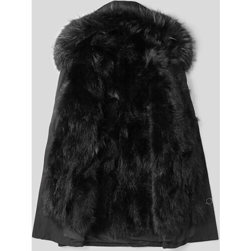 2020 Winter Jacket Men Real Fur Coat Parka Warm Raccoon Fur Liner Long Overcoat Parkas De Hombre C-29-L-717206 KJ3099